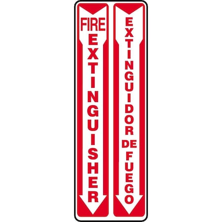 Accuform Bilingual Fire Extinguisher Sign 219160-24X8P